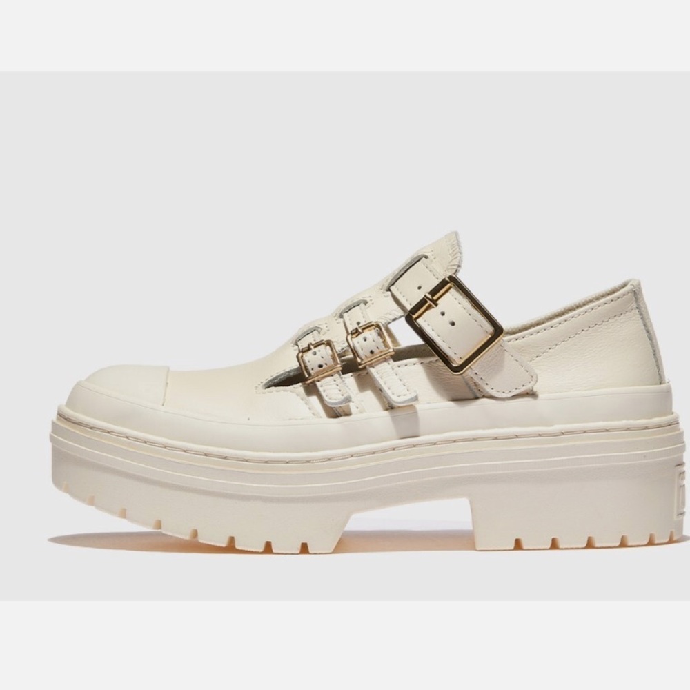 Converse • Cream Triple-Buckle Platform Loafer - Picture 2 of 16